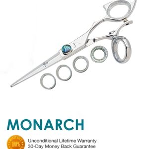 Monarch Silver Hair Cutting Shears with Abalone Pivot